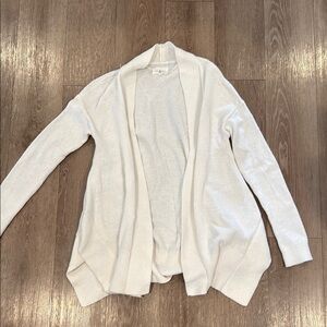 Lou & Grey Cream Cardigan Sweater Knit
